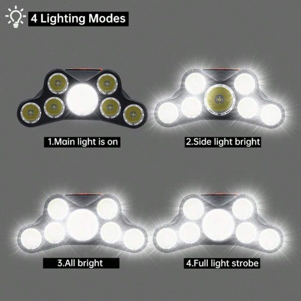 Led Headlight 5 Usb Headlamp